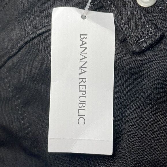 BANANA REPUBLIC Mid + Skinny Jean, Black, Size 35 Short - Picture 9 of 14
